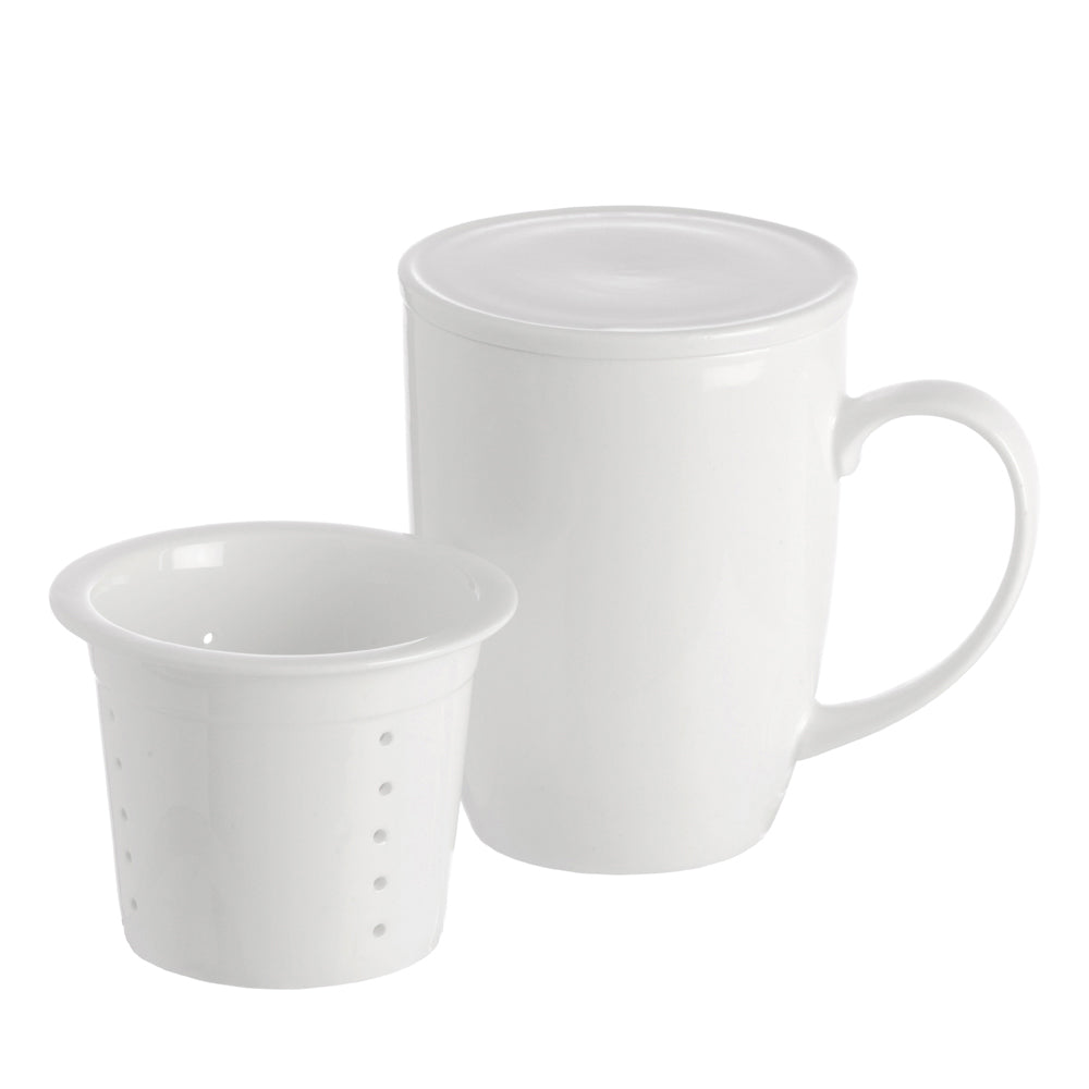 Ceramic Tea Mug with Infuser & Lid